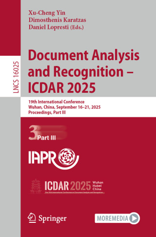 Imagen de portada: Document Analysis and Recognition – ICDAR 2025 9783032046239