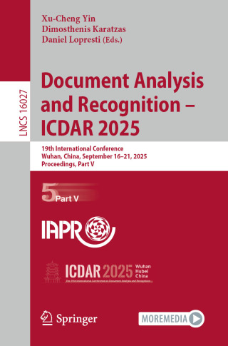 Imagen de portada: Document Analysis and Recognition – ICDAR 2025 9783032046291