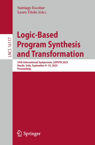 Imagen de portada: Logic-Based Program Synthesis and Transformation 9783032048479
