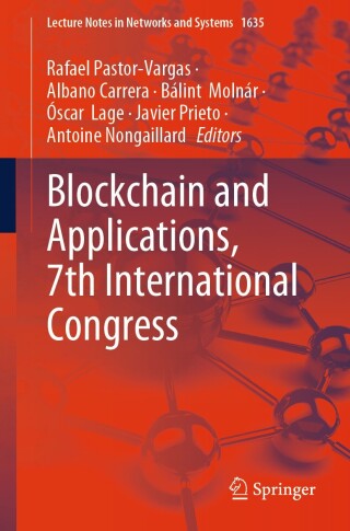 Titelbild: Blockchain and Applications, 7th International Congress 9783032058768