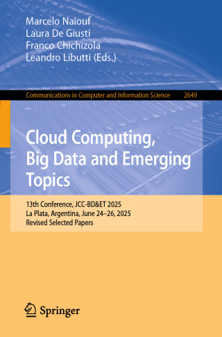 Omslagafbeelding: Cloud Computing, Big Data and Emerging Topics 9783032063359