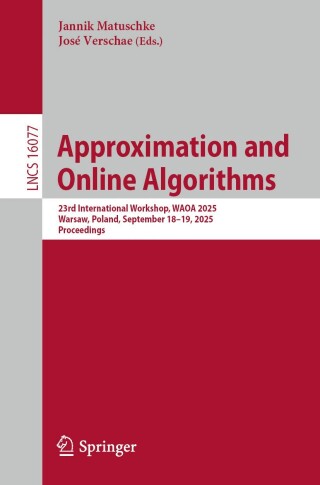Imagen de portada: Approximation and Online Algorithms 9783032067050