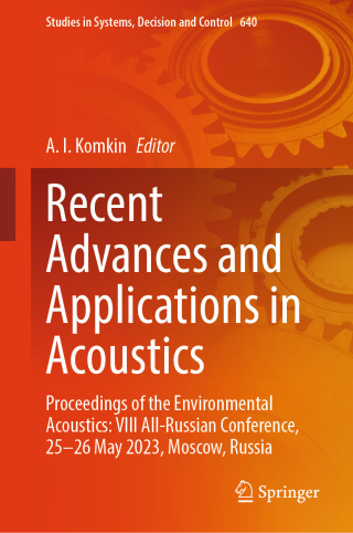 Titelbild: Recent Advances and Applications in Acoustics 9783032069849