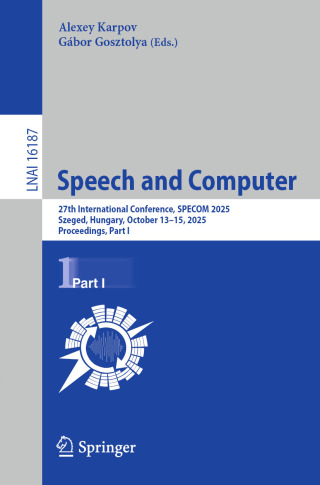 Imagen de portada: Speech and Computer 9783032079558
