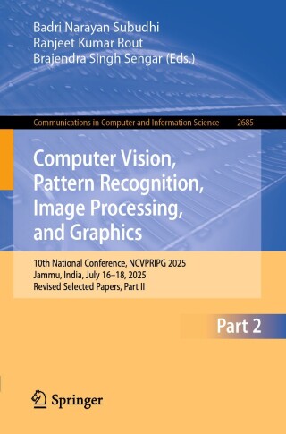 Imagen de portada: Computer Vision, Pattern Recognition, Image Processing, and Graphics 9783032085108