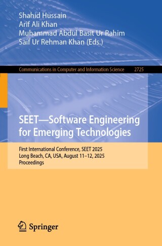 Cover image: SEET—Software Engineering for Emerging Technologies 9783032089762