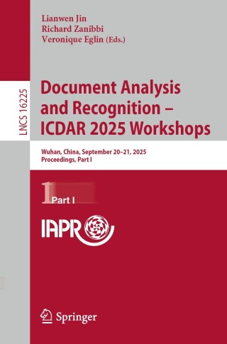 Imagen de portada: Document Analysis and Recognition – ICDAR 2025 Workshops 9783032093677