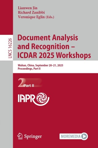 Cover image: Document Analysis and Recognition – ICDAR 2025 Workshops 9783032093707