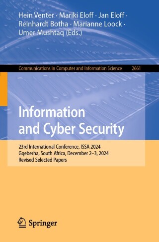 Imagen de portada: Information and Cyber Security 9783032096593