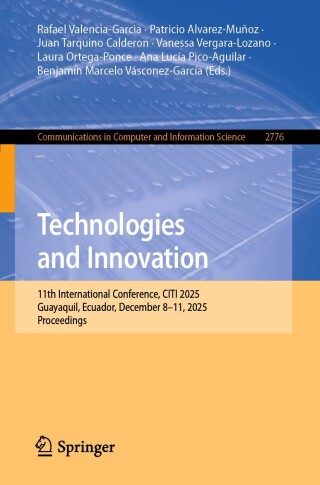 Imagen de portada: Technologies and Innovation 9783032114938