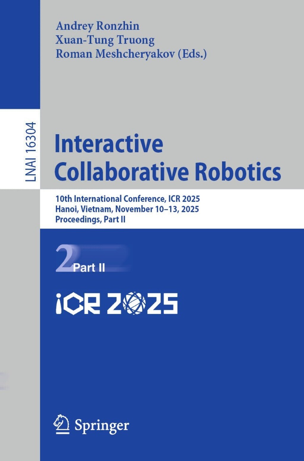 Interactive Collaborative Robotics (eBook)