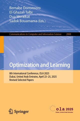 Imagen de portada: Optimization and Learning 9783032135889