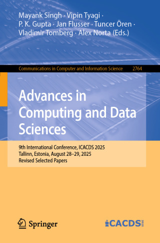 Cover image: Advances in Computing and Data Sciences 9783032137562