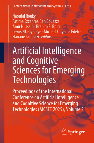 Imagen de portada: Artificial Intelligence and Cognitive Sciences for Emerging Technologies 9783032144294