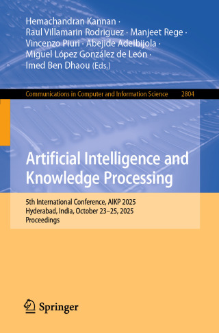 Cover image: Artificial Intelligence and Knowledge Processing 9783032147059