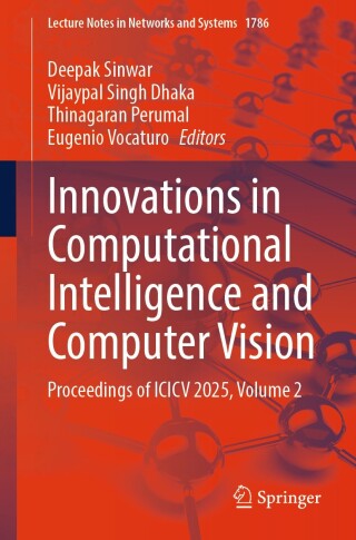 Imagen de portada: Innovations in Computational Intelligence and Computer Vision 9783032147561