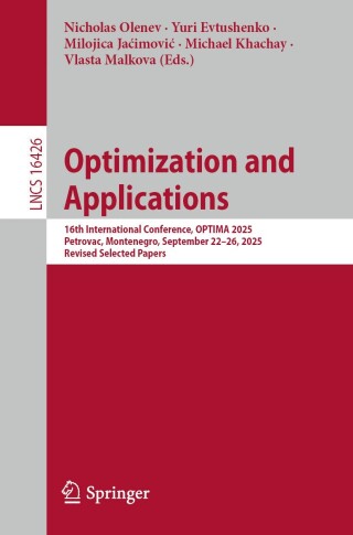 Imagen de portada: Optimization and Applications 9783032157904