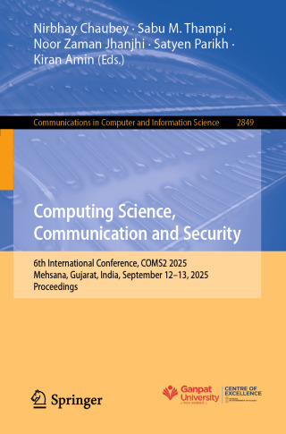Imagen de portada: Computing Science, Communication and Security 9783032160379