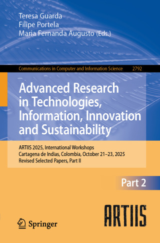 Imagen de portada: Advanced Research in Technologies, Information, Innovation and Sustainability 9783032168504