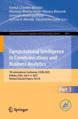Imagen de portada: Computational Intelligence in Communications and Business Analytics 9783032171832