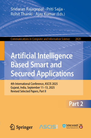 Cover image: Artificial Intelligence Based Smart and Secured Applications 9783032178367