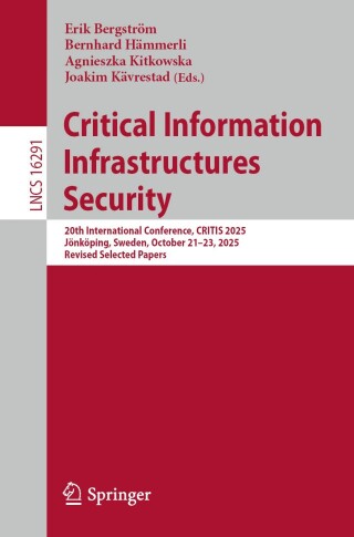 Imagen de portada: Critical Information Infrastructures Security 9783032195395