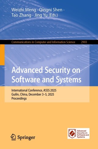Imagen de portada: Advanced Security on Software and Systems 9783032215994