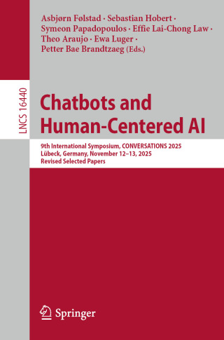 Cover image: Chatbots and Human-Centered AI 9783032267160