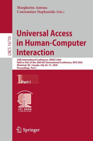 Immagine di copertina: Universal Access in Human-Computer Interaction 9783032296528