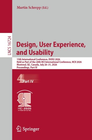 表紙画像: Design, User Experience, and Usability 9783032300850
