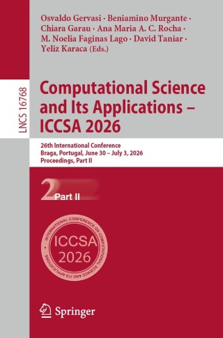 Imagen de portada: Computational Science and Its Applications – ICCSA 2026 9783032304872