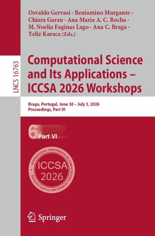 Imagen de portada: Computational Science and Its Applications – ICCSA 2026 Workshops 9783032305299