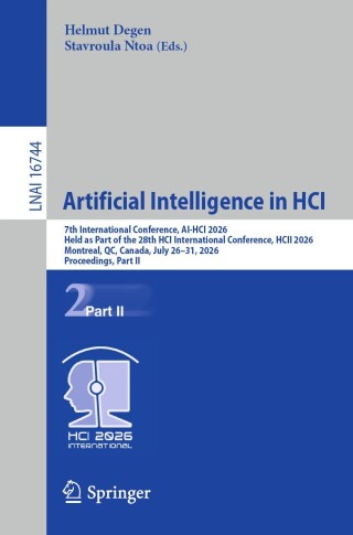 Imagen de portada: Artificial Intelligence in HCI 9783032308597