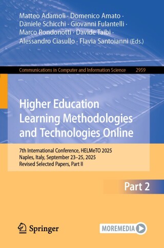 Cover image: Higher Education Learning Methodologies and Technologies Online 9783032318527