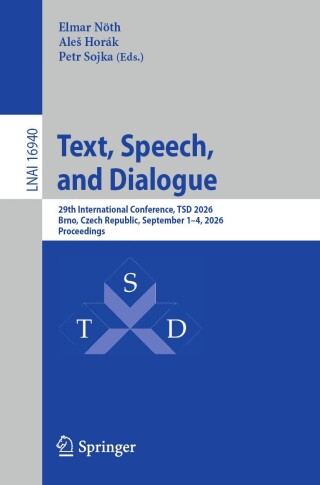 Imagen de portada: Text, Speech, and Dialogue 9783032372482