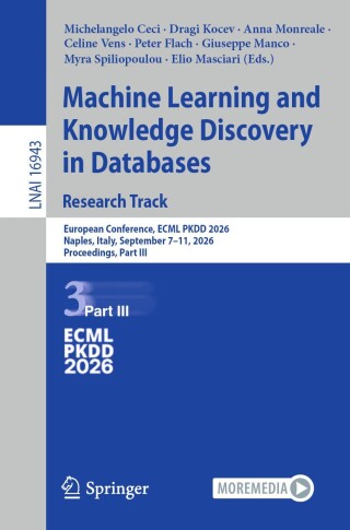 Immagine di copertina: Machine Learning and Knowledge Discovery in Databases. Research Track 9783032376633