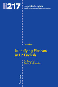 Imagen de portada: Identifying Plosives in L2 English 1st edition 9783034320603
