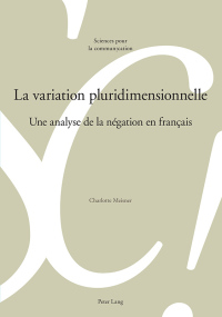 Imagen de portada: La variation pluridimensionnelle 1st edition 9783034320856
