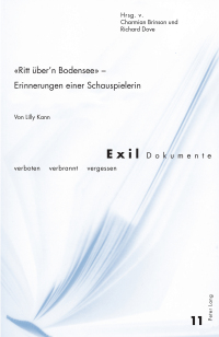 Imagen de portada: «Ritt übern Bodensee»  Erinnerungen einer Schauspielerin 1st edition 9783034325936