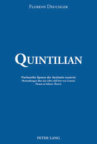 Imagen de portada: Quintilian 1st edition 9783034326759