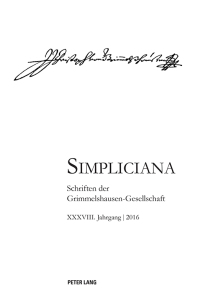 Cover image: Simpliciana XXXVIII (2016) 1st edition 9783034328111