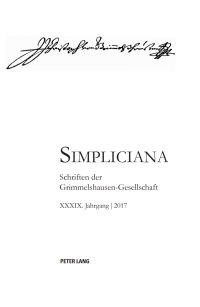 Cover image: Simpliciana XXXIX (2017) 1st edition 9783034333931
