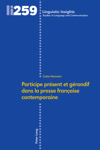 Cover image: Participe présent et gérondif dans la presse française contemporaine 1st edition 9783034336314