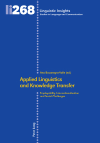 Imagen de portada: Applied Linguistics and Knowledge Transfer 1st edition 9783034337144