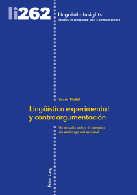 Cover image: Lingüística experimental y contraargumentación 1st edition 9783034337915