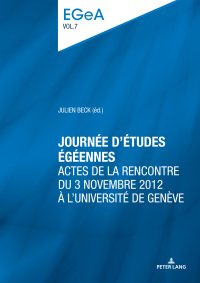 Cover image: Journée détudes égéennes 1st edition 9783034337762