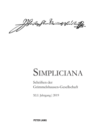 Omslagafbeelding: Simpliciana XLI (2019) 1st edition 9783034340274