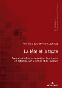 Imagen de portada: La tête et le texte 1st edition 9783034338639