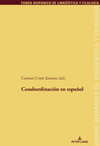 Cover image: Cosubordinación en español 1st edition 9783034341875