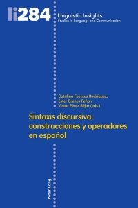 Imagen de portada: Sintaxis discursiva: construcciones y operadores en español 1st edition 9783034343060